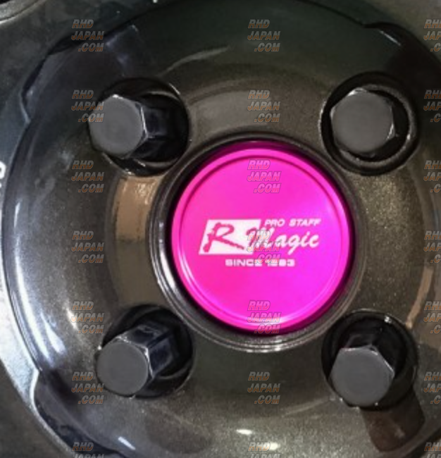 R-Magic RAYS TE37 Sonic Wheel, Hub Jacket & Pink Spoke Sticker Set